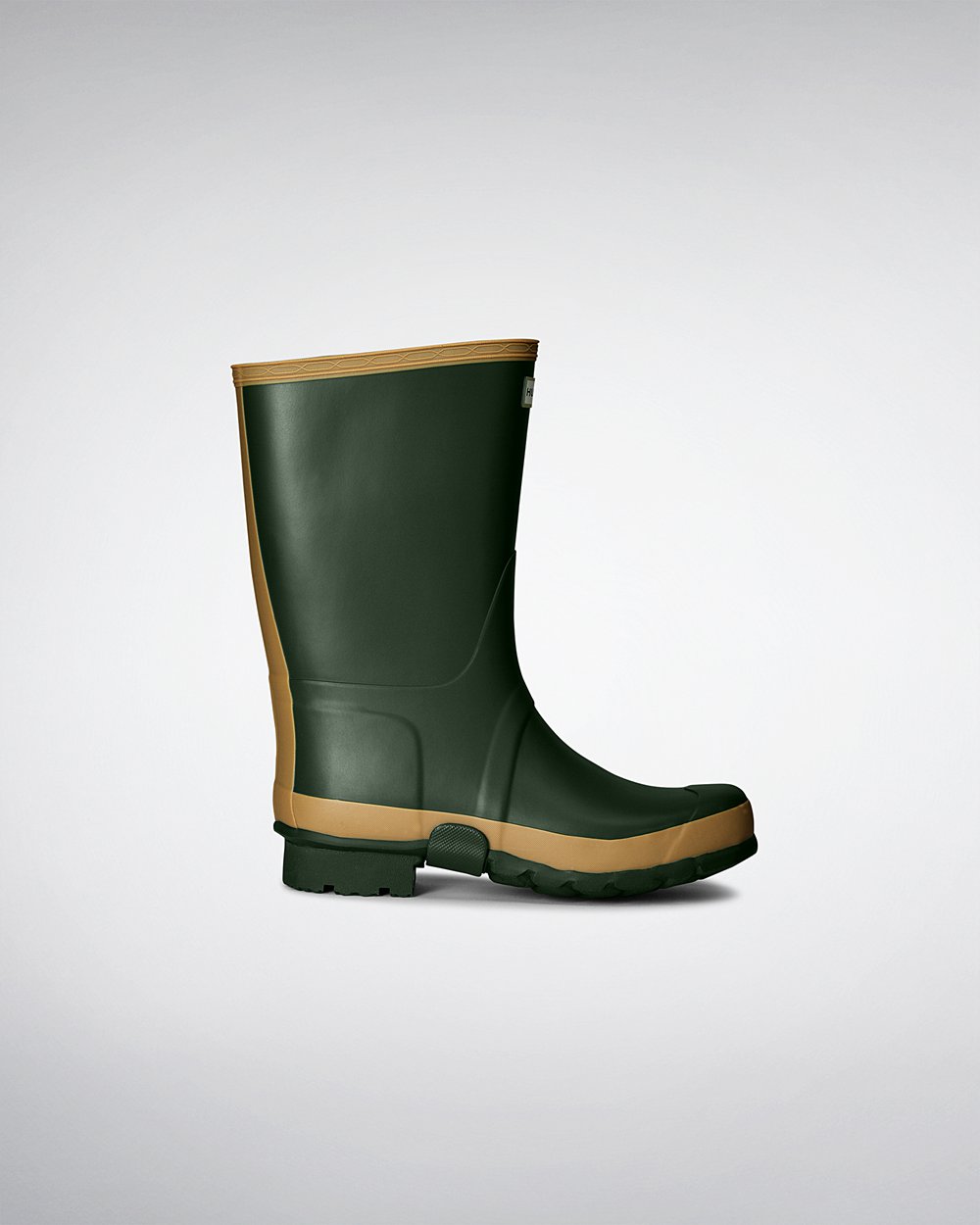 Mens Hunter Gardener - Short Rain Boots Green - 8916-YJUBO